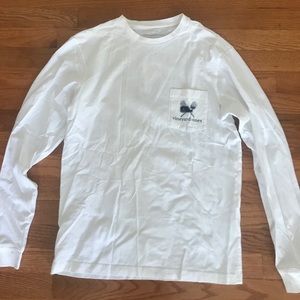 Vineyard Vines Blue Lacrosse Whale Long Sleeve